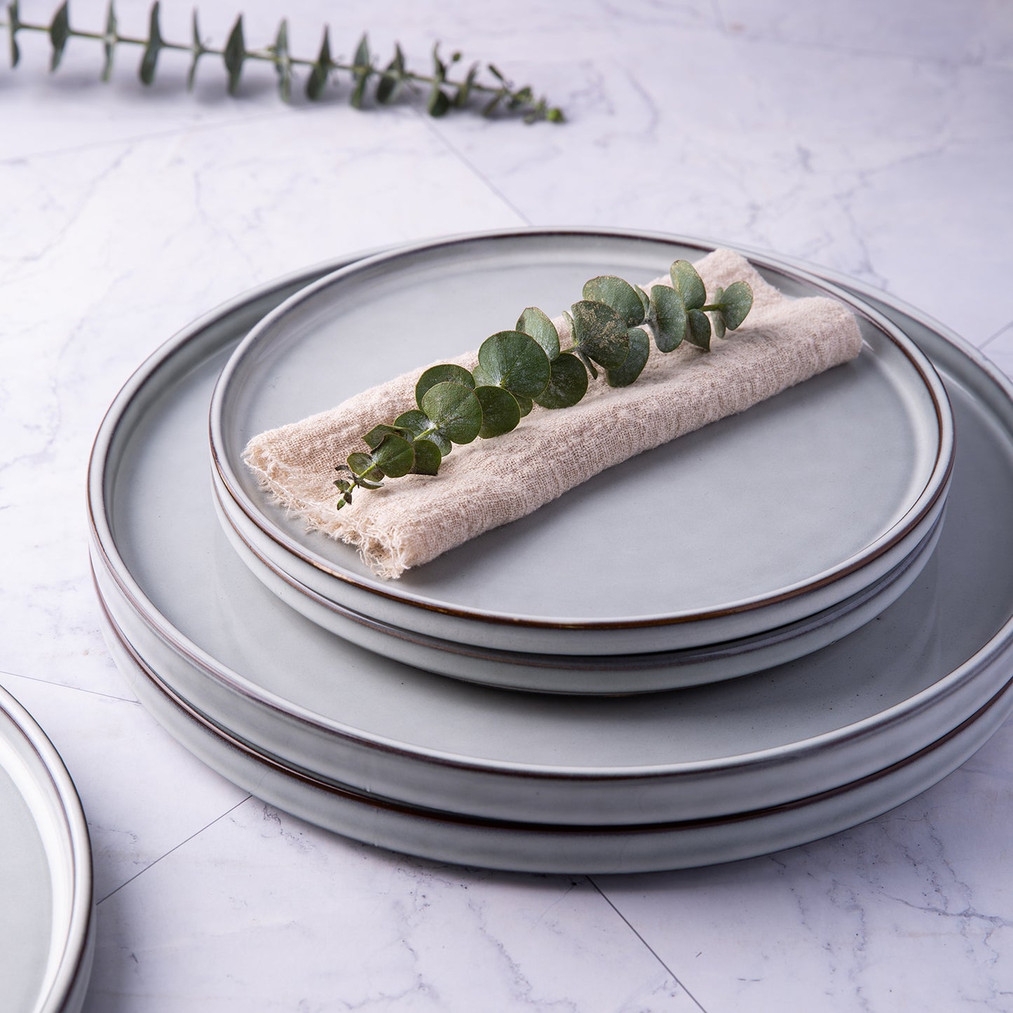 GBHOME Stoneware Plates Set of 4, 10.0 Inch Dinner Plates