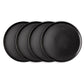 GBHOME Stoneware Dinner Plates Set of 4-Reactive Glaze Matte Black